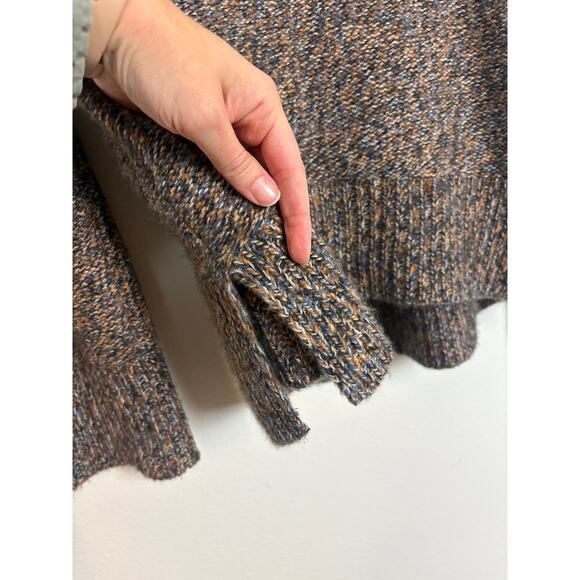 Thoery Karenia Cashmere Brown Speckled Quiet Luxury Knit Turtleneck Sweater S - Picture 5 of 6